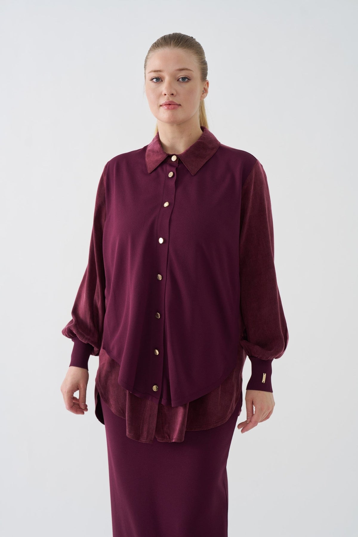 NİLİWİ GÖMLEK 27K-Nİ-3180 — BORDO