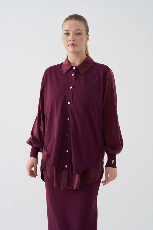 NİLİWİ GÖMLEK 27K-Nİ-3180 — BORDO