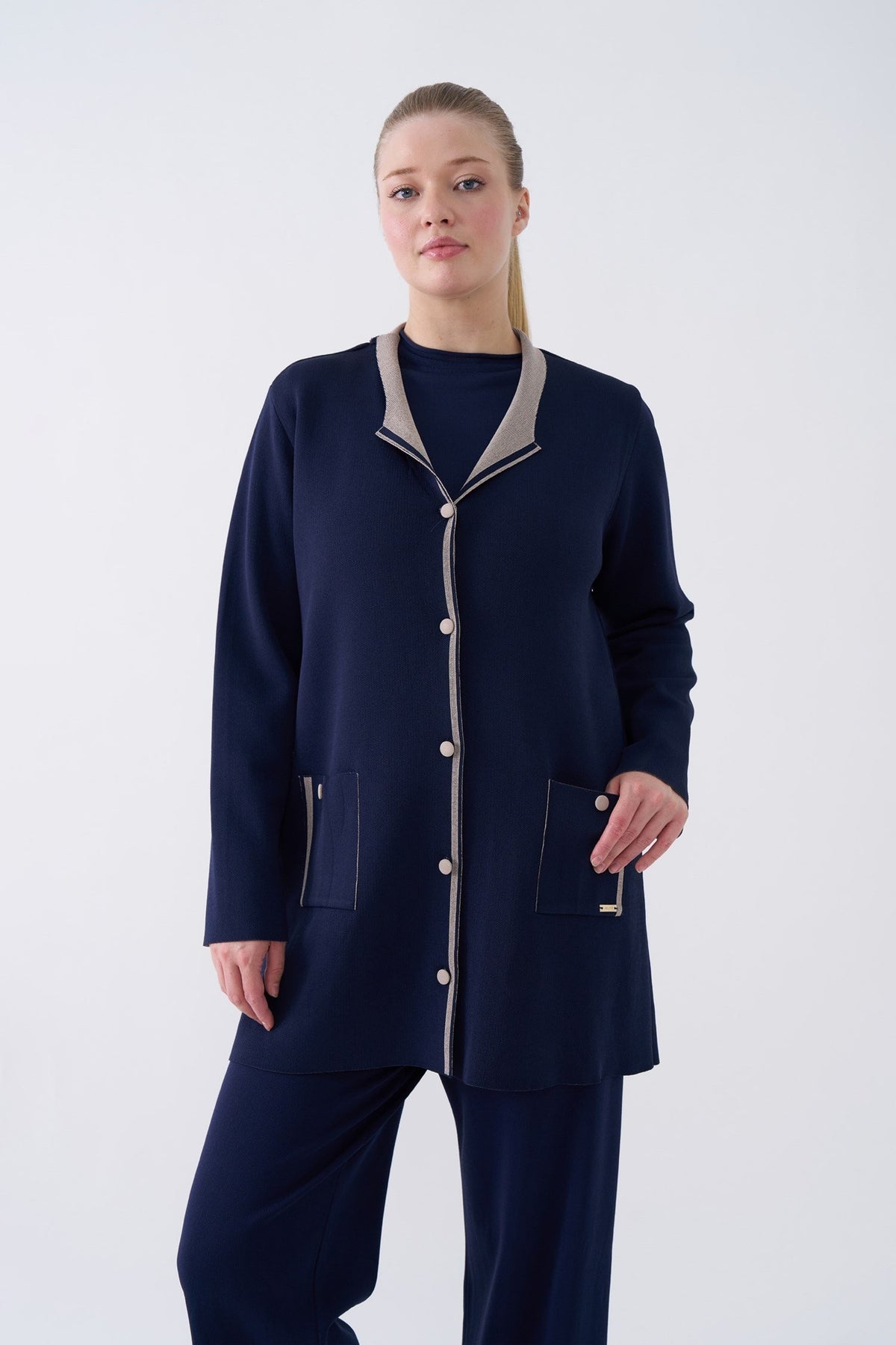 NİLİWİ HIRKA 27K-Nİ-3194 — LACİVERT-BEJ