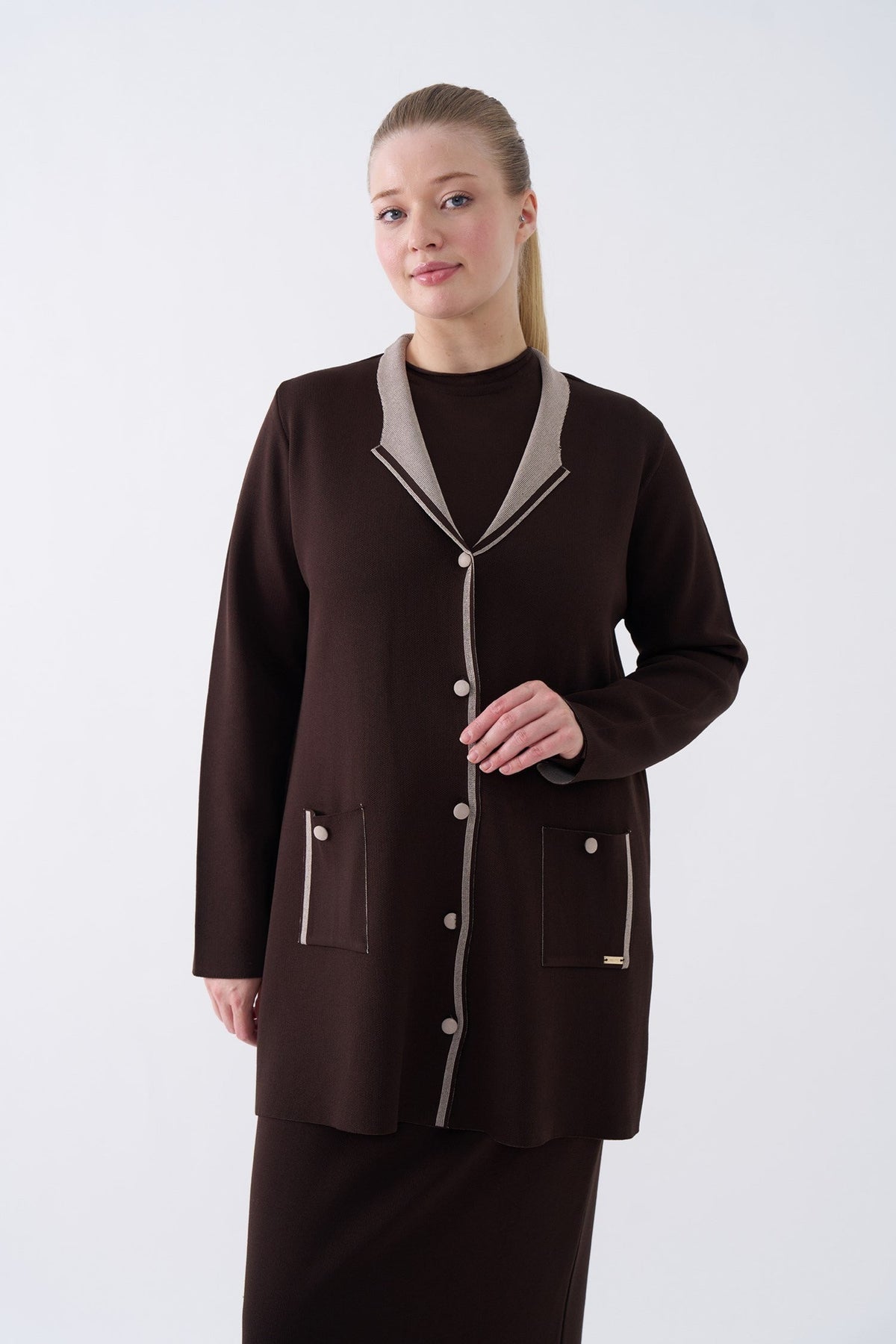 NİLİWİ HIRKA 27K-Nİ-3194 — KAHVE-BEJ
