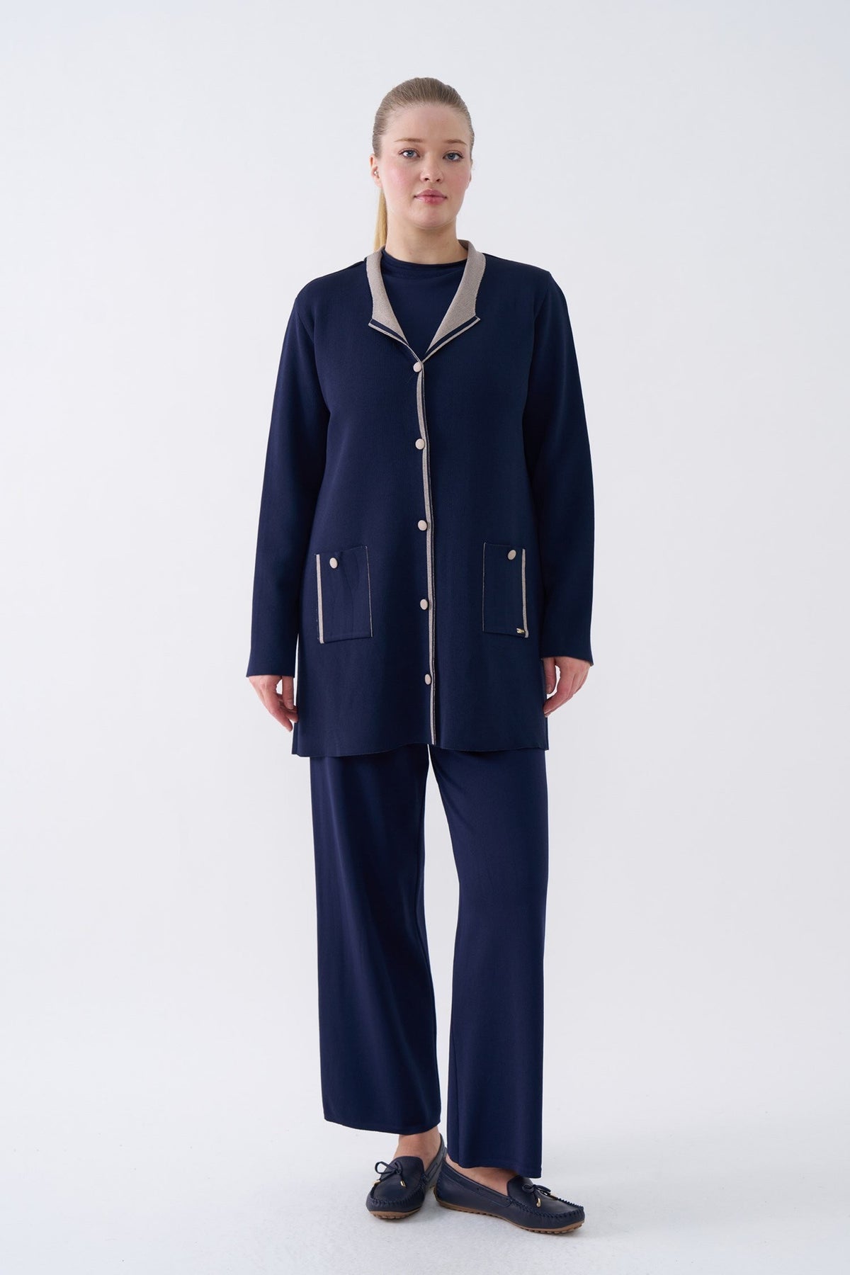 NİLİWİ HIRKA 27K-Nİ-3194 — LACİVERT-BEJ