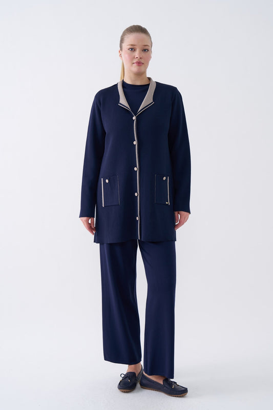 NİLİWİ HIRKA 27K-Nİ-3194 — LACİVERT-BEJ