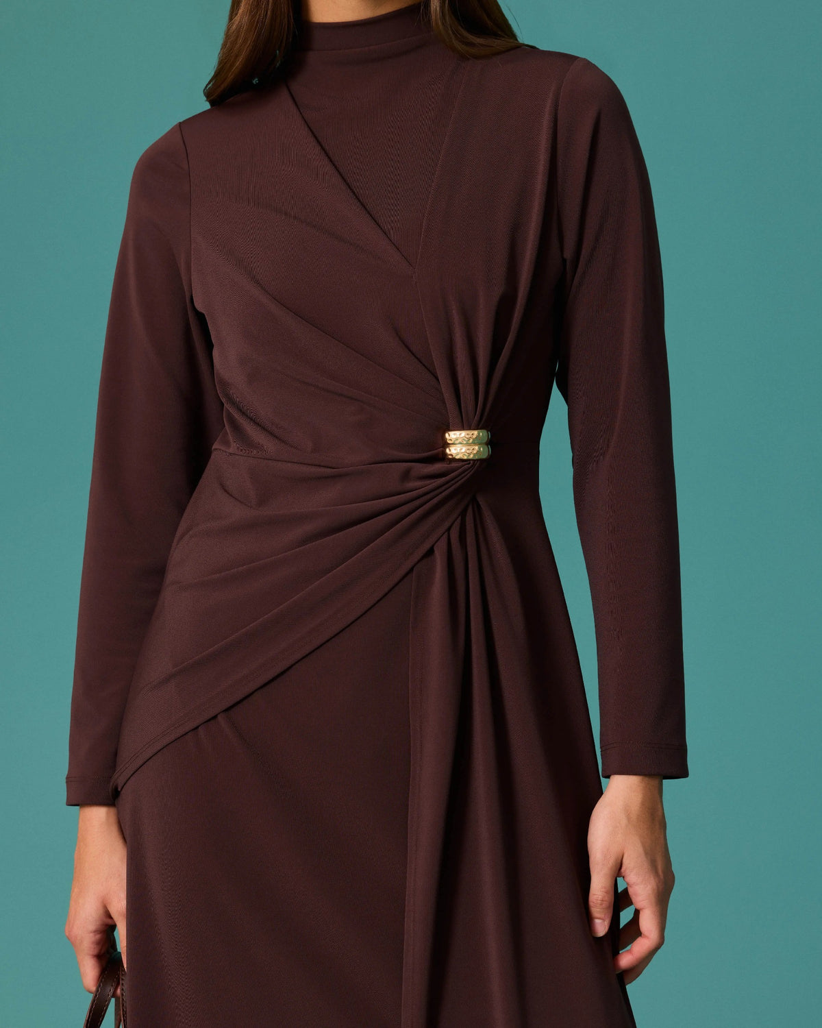 SEÇİL ELBİSE 27K-SE-2621311003 — KAHVE
