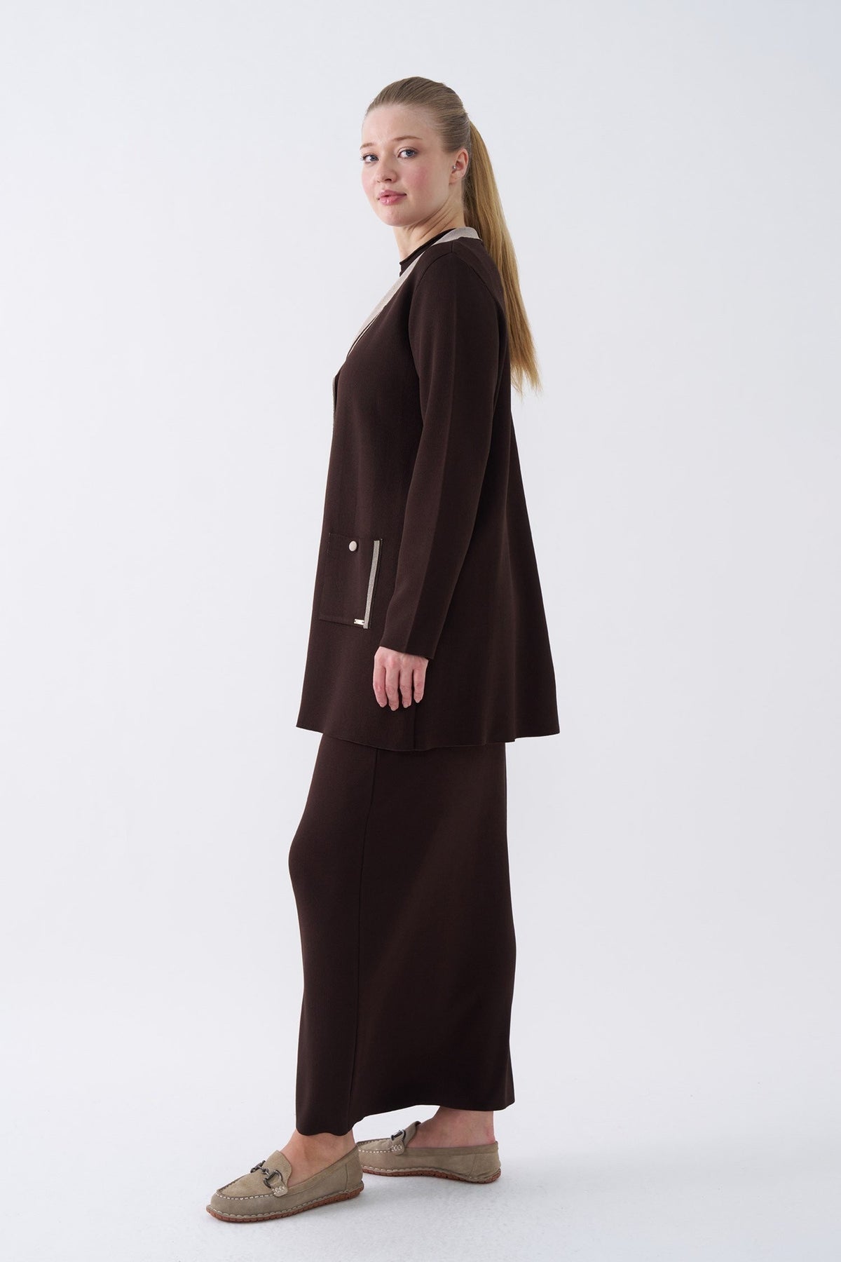 NİLİWİ HIRKA 27K-Nİ-3194 — KAHVE-BEJ