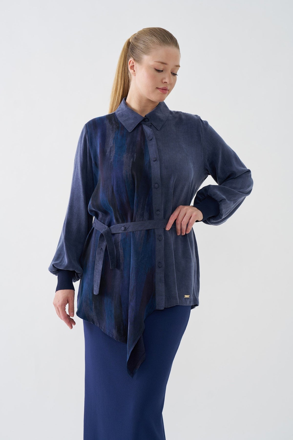 NİLİWİ GÖMLEK 27K-Nİ-3195 — LACİVERT