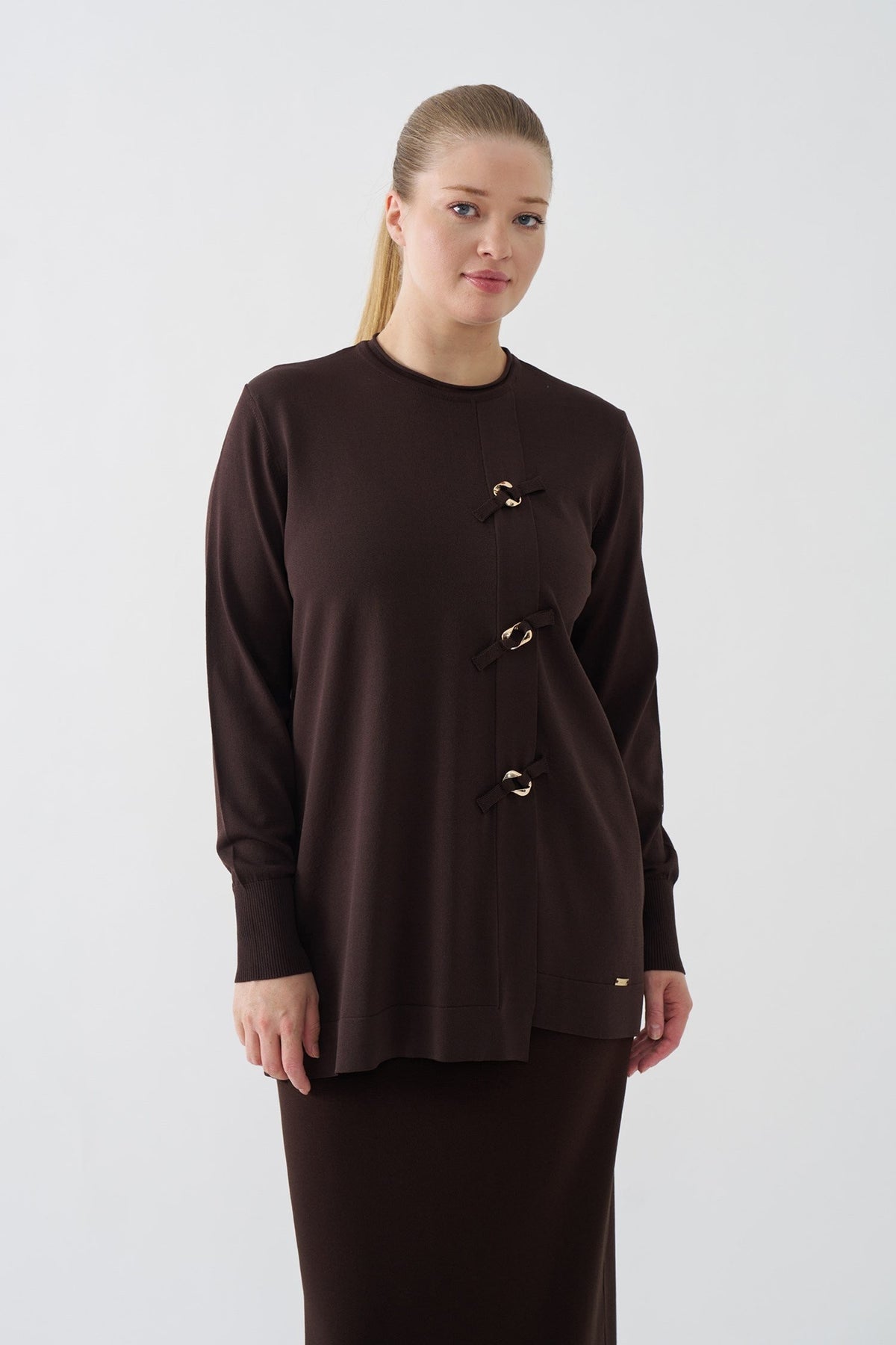 NİLİWİ TUNİK 27K-Nİ-3183 — KAHVE