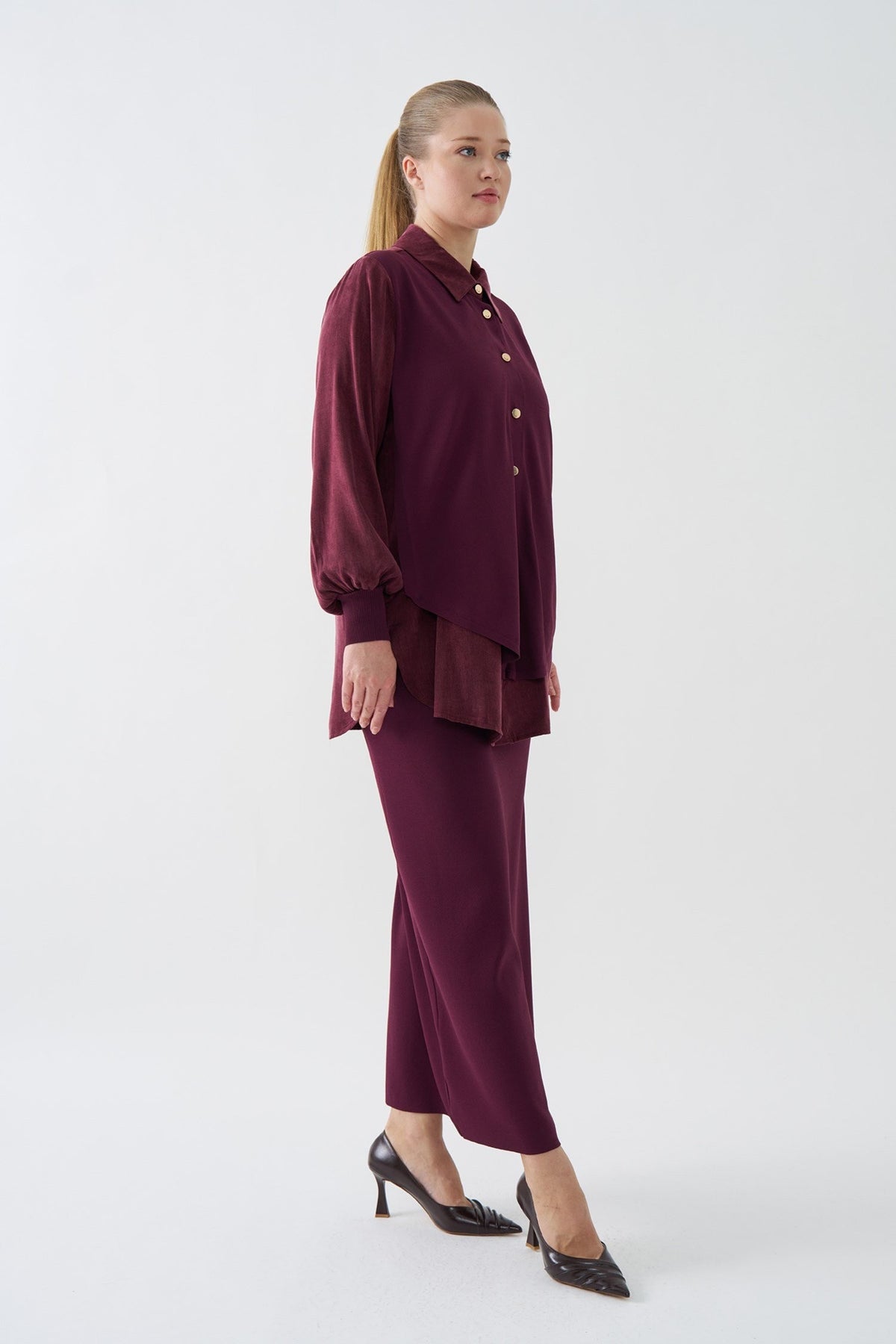NİLİWİ GÖMLEK 27K-Nİ-3180 — BORDO