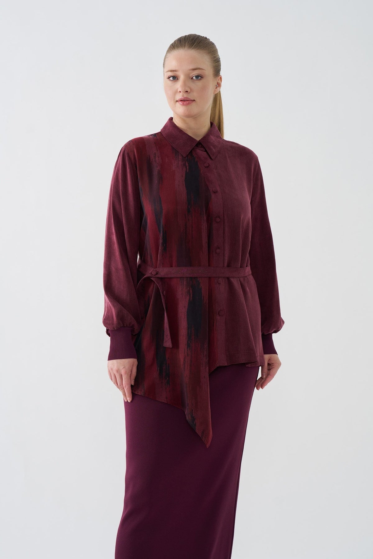 NİLİWİ GÖMLEK 27K-Nİ-3195 — BORDO