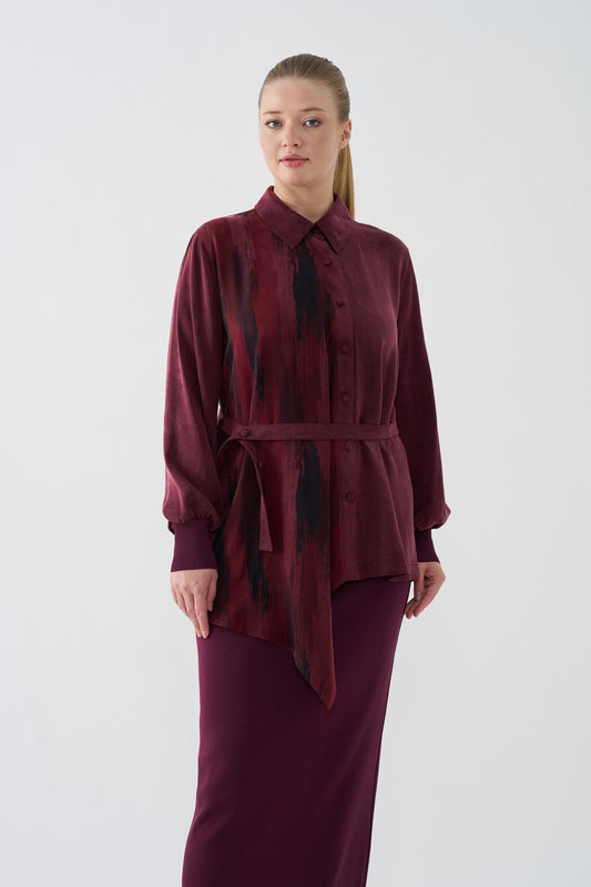 NİLİWİ GÖMLEK 27K-Nİ-3195 — BORDO