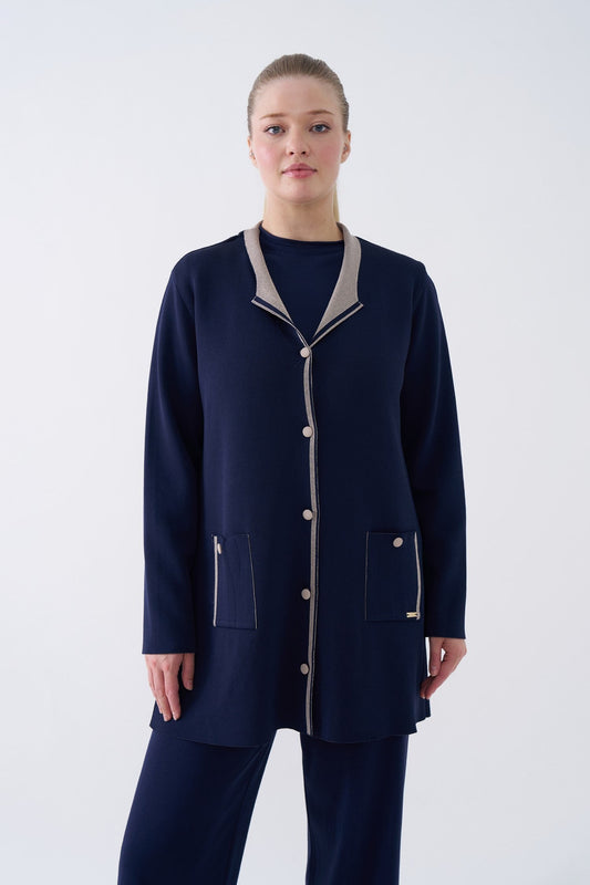 NİLİWİ HIRKA 27K-Nİ-3194 — LACİVERT-BEJ