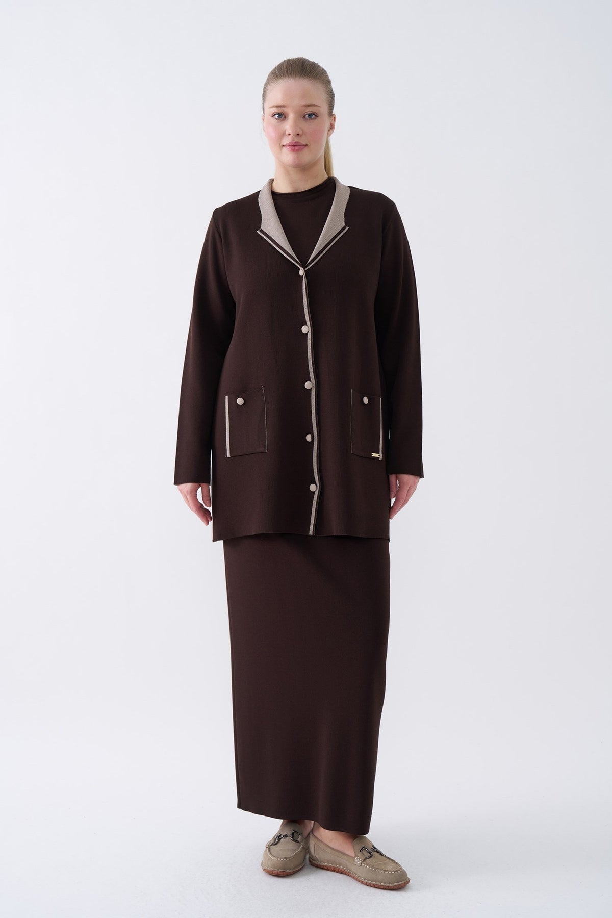 NİLİWİ HIRKA 27K-Nİ-3194 — KAHVE-BEJ