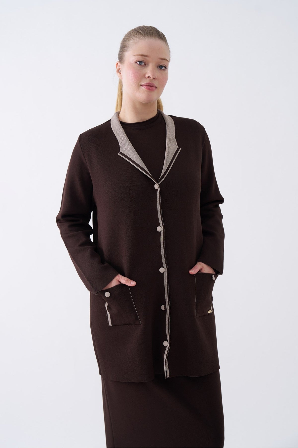 NİLİWİ HIRKA 27K-Nİ-3194 — KAHVE-BEJ