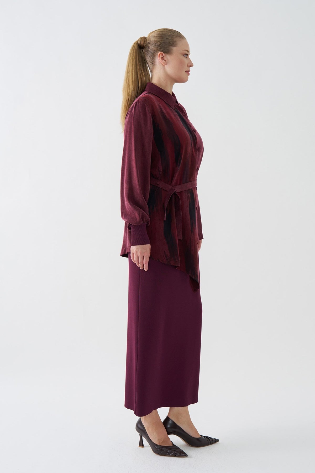NİLİWİ GÖMLEK 27K-Nİ-3195 — BORDO