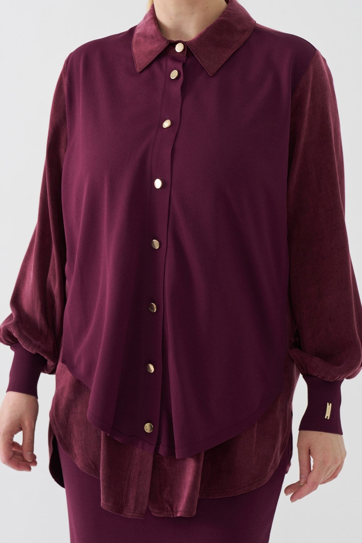 NİLİWİ GÖMLEK 27K-Nİ-3180 — BORDO