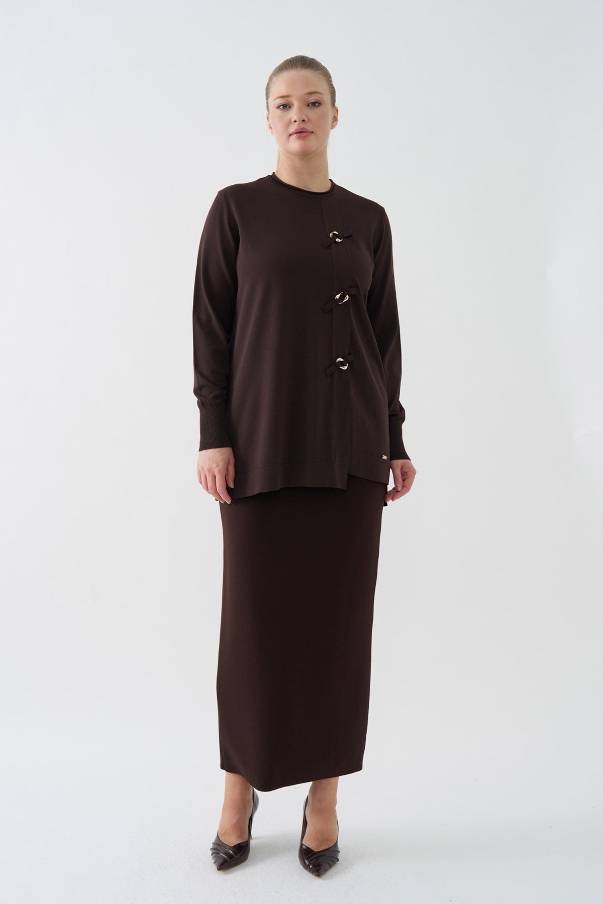 NİLİWİ TUNİK 27K-Nİ-3183 — KAHVE