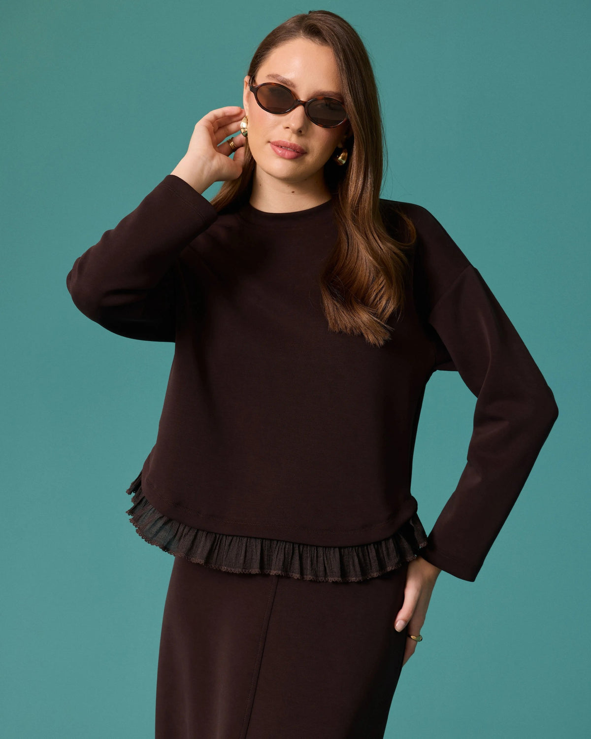 SEÇİL SWEATSHİRT 27K-SE-2622311009 — KAHVE